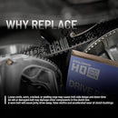 Polaris Drive Belt for Ranger 1000, Crew 1000, 570 SP, Crew 570 SP Models, Including Northstar, Premium, Winter Prep, EPS, Runs Cooler, OEM Performance CVT Belt, No Clutch Recalibration - 3211218