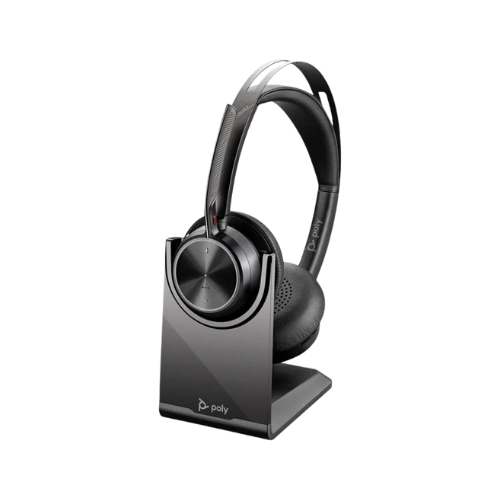 Poly Voyager Focus 2 USB-C Headset with USB-C/A Adapter & Charging Stand