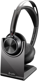 Poly Voyager Focus 2 USB-C Headset with USB-C/A Adapter & Charging Stand