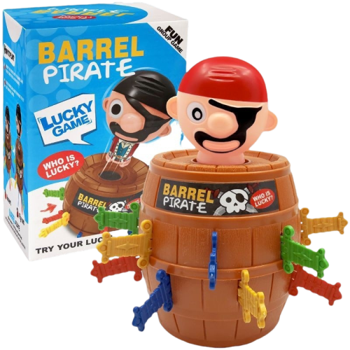 Pop Up Pirate Classic Children's Action Board Game, Family and Preschool Kids Game for Children 4, 5, 6, 7, 8 Year Old Boys Girls Adults,Packaging may vary, Wood - Choc Brown
