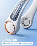 Portable Bladeless Neck Fan Hands Free Wearable, White & Black