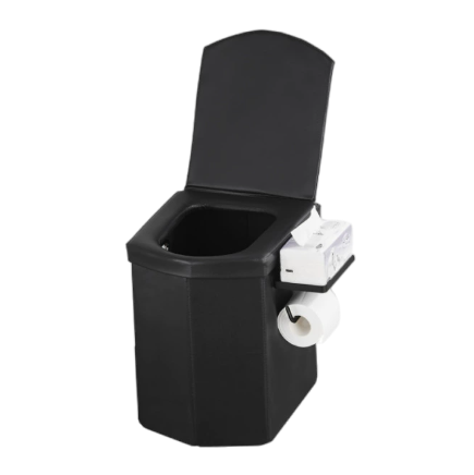 Portable Folding Toilet for Adults & Kids Extra Large Travel Potty with Lid