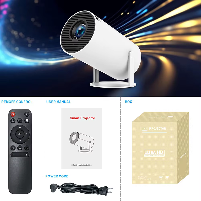Portable projector 180 rotatable projector with stand
