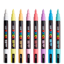 Posca 3M Soft Tones Marker Set – 8 Fine Tip Paint Markers for Creative Projects