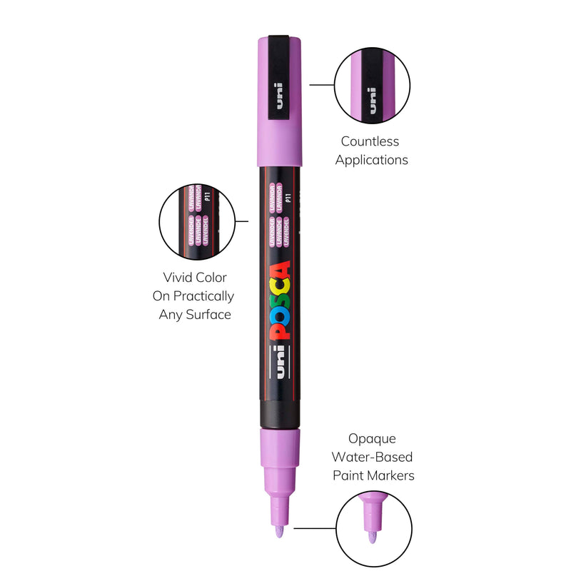 Posca 3M Soft Tones Marker Set – 8 Fine Tip Paint Markers for Creative Projects