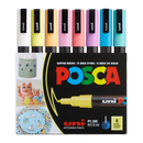 Posca 3M Soft Tones Marker Set – 8 Fine Tip Paint Markers for Creative Projects