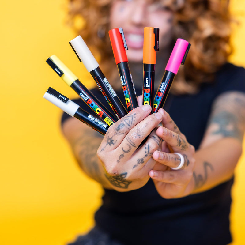 Posca 3M Soft Tones Marker Set – 8 Fine Tip Paint Markers for Creative Projects