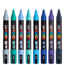 Posca Paint Markers Set – 8 Medium 5M Tips in Cool Tones for Art, Crafts & Custom Projects