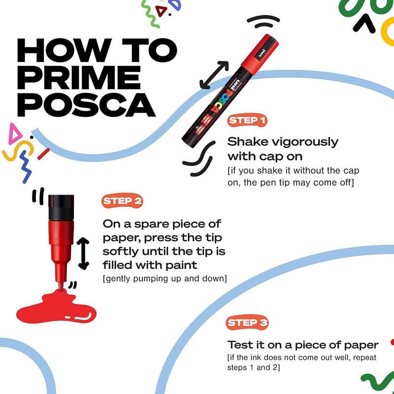 Posca Paint Markers Set – 8 Medium 5M Tips in Cool Tones for Art, Crafts & Custom Projects