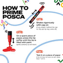 Posca Paint Markers Set – 8 Medium 5M Tips in Warm Tones for Art, Crafts, and DIY Projects