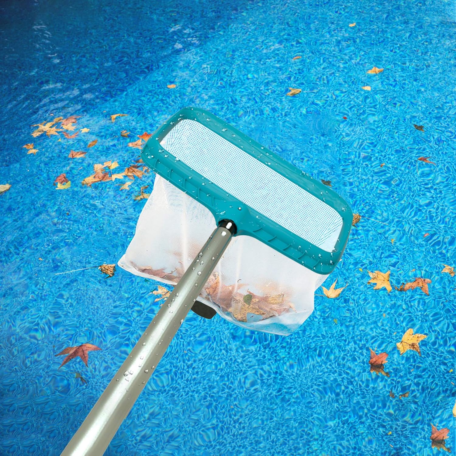 Professional Pool Skimmer Net – Heavy-Duty Leaf Rake with Deep Fine Ny