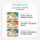Purina Fancy Feast Seafood Classic Pate Collection – Grain-Free Wet Cat Food Variety Pack (30 x 3 oz. Cans)
