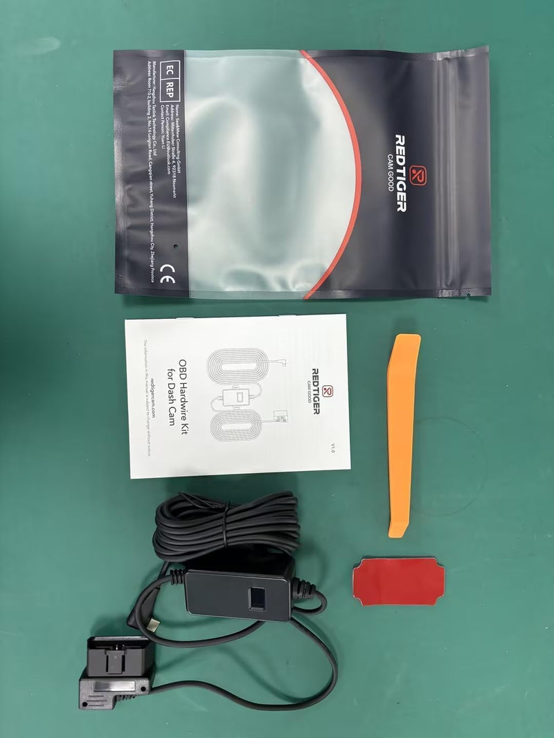 REDTIGER Dash Cam OBD Hardwire Kit – 10FT USB-C Power Cable with Low Voltage Protection