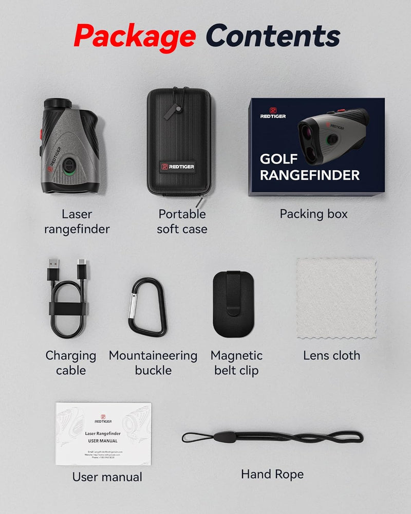 REDTIGER GolfVue Series 1 Pro – Precision Laser Rangefinder with Slope & Vibration