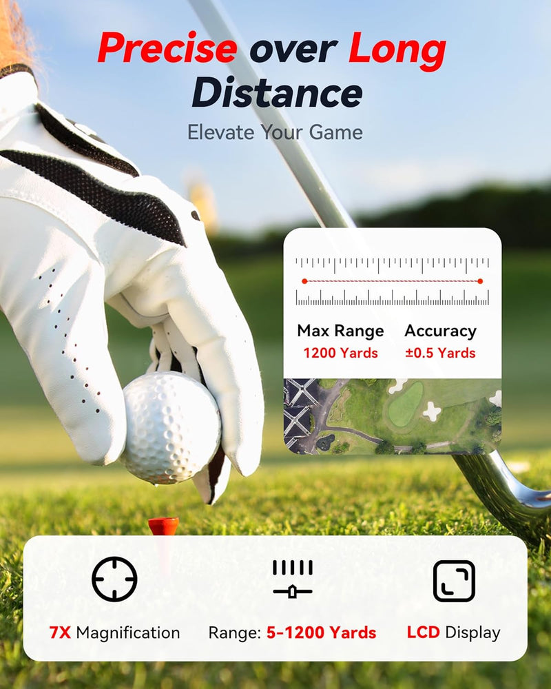 REDTIGER GolfVue Series 1 Pro – Precision Laser Rangefinder with Slope & Vibration