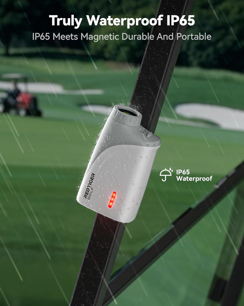 REDTIGER Mini Golf Range Finder – 1200 Yards with Slope Switch, Magnetic Mount & Rechargeable Design