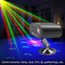 RGB LED DJ Disco Party Lights – Sound Activated Laser Stage Projector with Remote