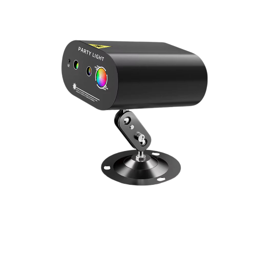 RGB LED DJ Disco Party Lights – Sound Activated Laser Stage Projector with Remote
