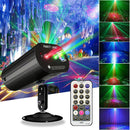 RGB LED DJ Disco Party Lights – Sound Activated Laser Stage Projector with Remote