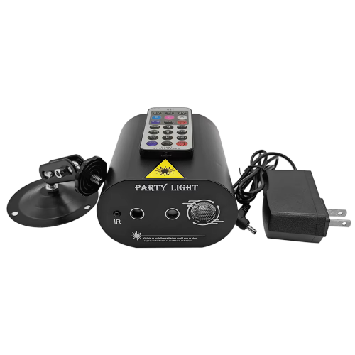 RGB LED DJ Disco Party Lights – Sound Activated Laser Stage Projector with Remote