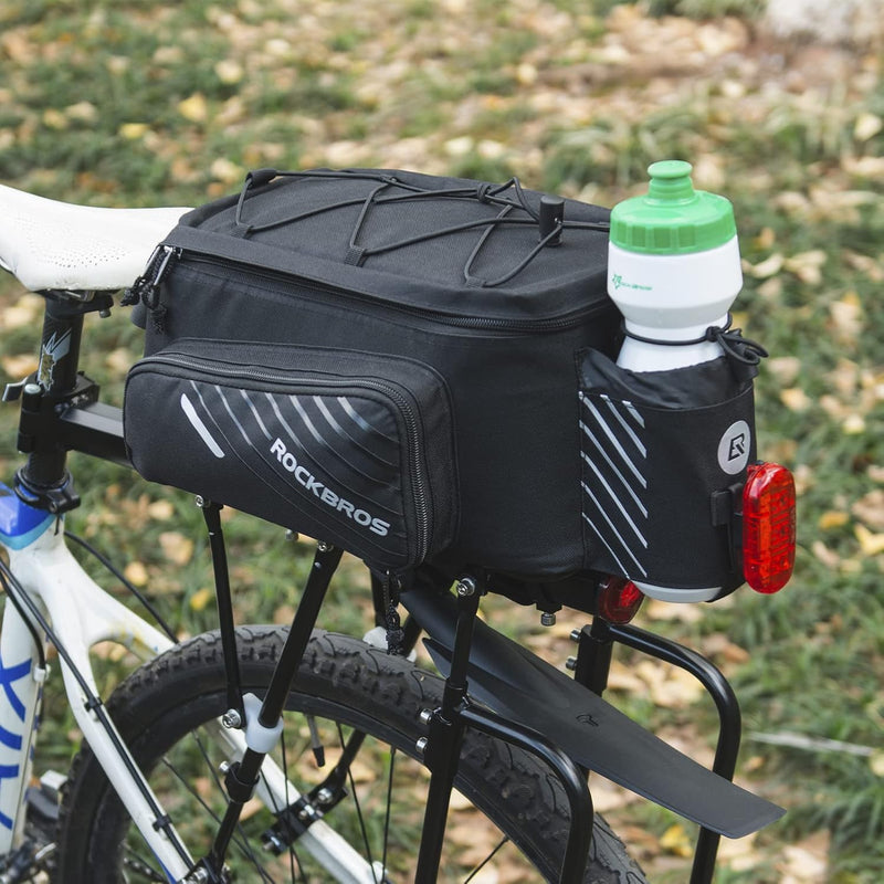 ROCKBROS 13L Bike Rack Bag with Rain Cover – Rear Trunk Storage for E-Bikes & Bicycles