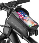 ROCKBROS Bike/Bicycle Phone Front Frame Bag 017-1BK, Waterproof, Tube Bag,Cycling Pouch, Bike Accessories for Men Compatible Phone Under 6.5”