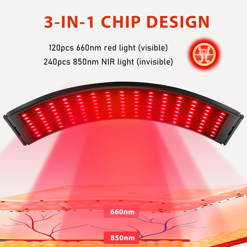 Red & Infrared Light Therapy Lamp – 660nm & 850nm LED Device for Face and Body Wellness