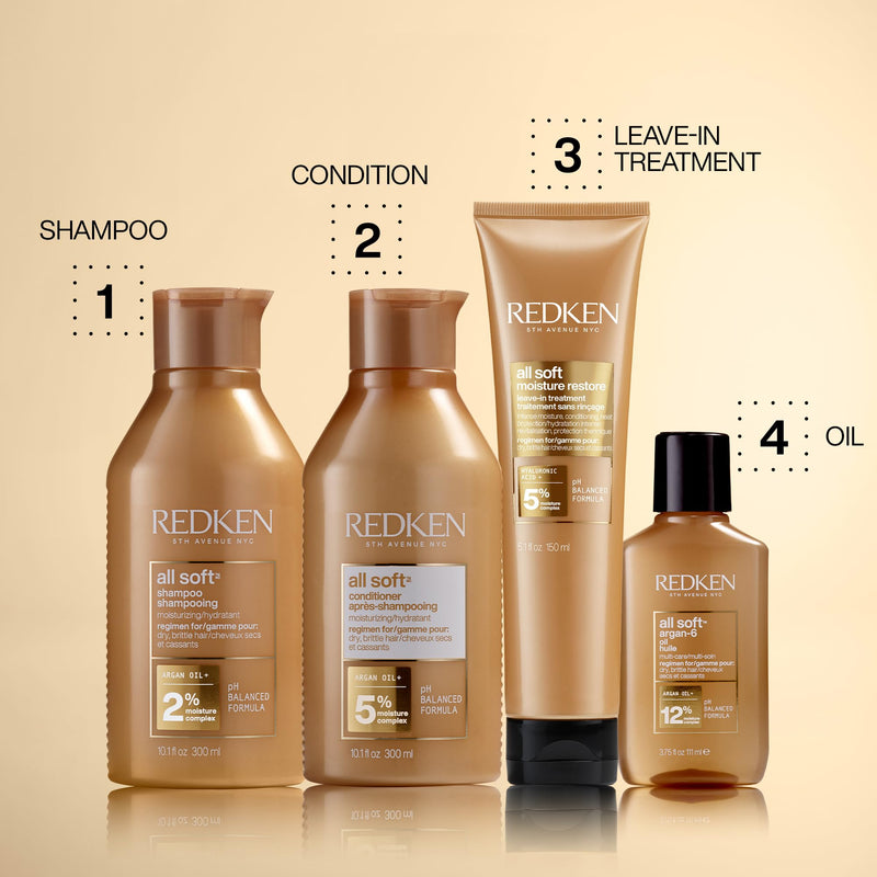 Redken All Soft Conditioner – Argan Oil Care for Dry Hair