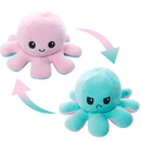 Reversible Big Octopus Plushie - Pink + Blue - Huggable and Soft Sensory Fidget Toy Stuffed Animals That Show Your Mood - Gift for Kids and Adults