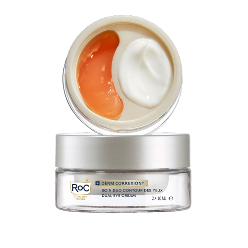 RoC Derm Correxion Dual Eye Cream 2-in-1 Eye Duo for Visible Eye Lift Dark Circle & Puffiness Reduction 10ml