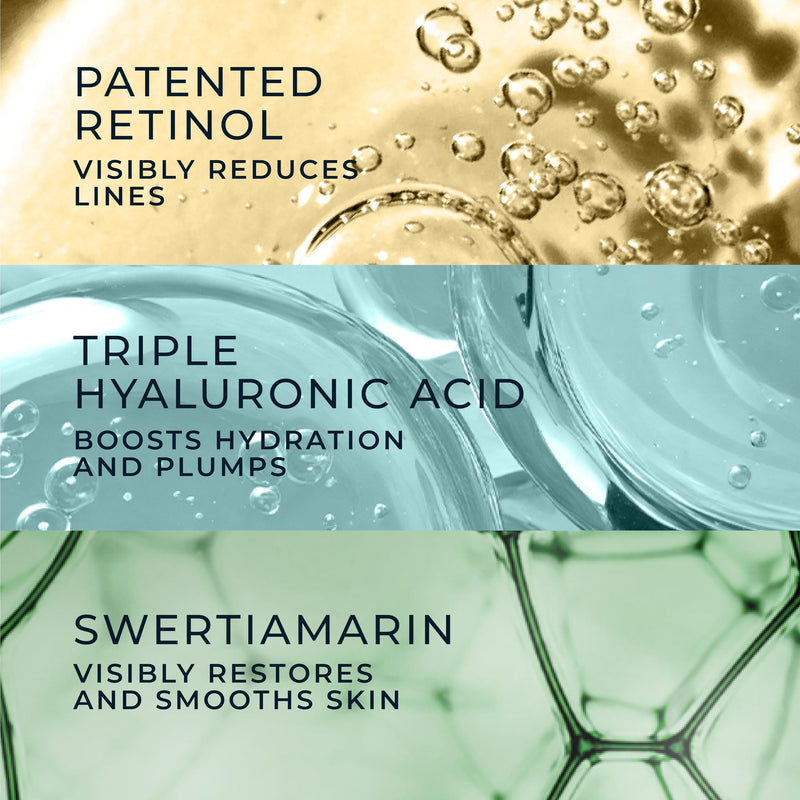ROC Derm Correxion Serum Fill + Treat for Face, Neck, & Jawline Wrinkle Filler Advanced Retinol & Triple Hyaluronic Acid 15ml