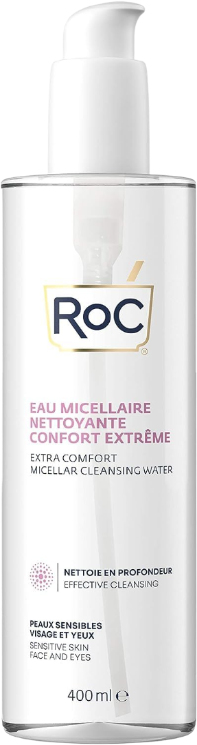 RoC Extra Comfort Micellar Cleansing Water for Sensitive Skin Face and Eyes 400ml