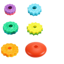 Rotated stacking tower toy colorful spinning stacking toy