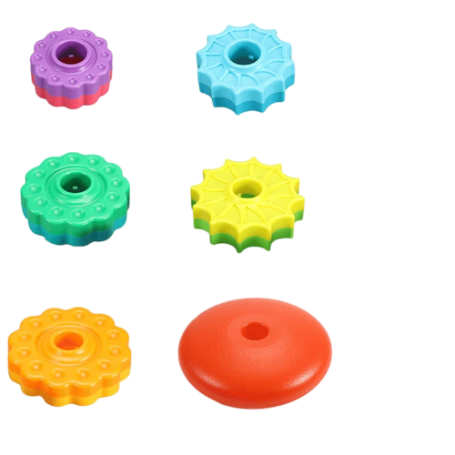Rotated stacking tower toy colorful spinning stacking toy
