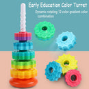 Rotated stacking tower toy colorful spinning stacking toy