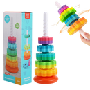 Rotated stacking tower toy colorful spinning stacking toy