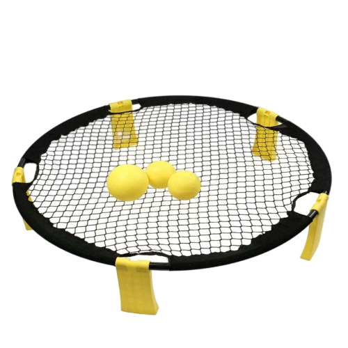 Roundnet Game Set - Includes 3 Balls, Net, and Bag