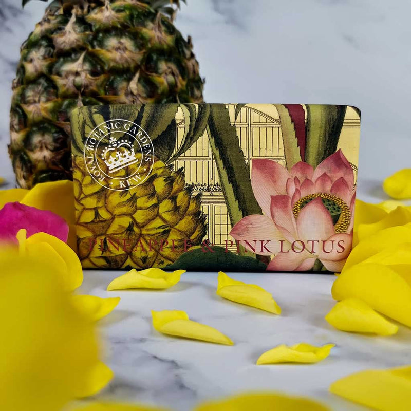 Royal Botanical Gardens Kew Pineapple Pink Lotus Luxury Shea Butter Soap 240g