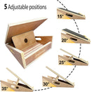 SMILLWALA Slant Board Calf Stretcher Adjustable Incline Board with Ankle Support Non-Slip Slant board for calf stretching with Side Handles, Extra Sand Paper, Resistance Band, Knee Brace, Massage Ball