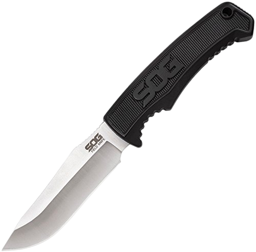 SOG Survival Knife with Sheath – 4" Full Tang Fixed Blade Field Knife (FK1001-CP)