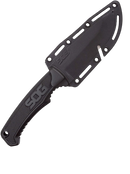 SOG Survival Knife with Sheath – 4" Full Tang Fixed Blade Field Knife (FK1001-CP)