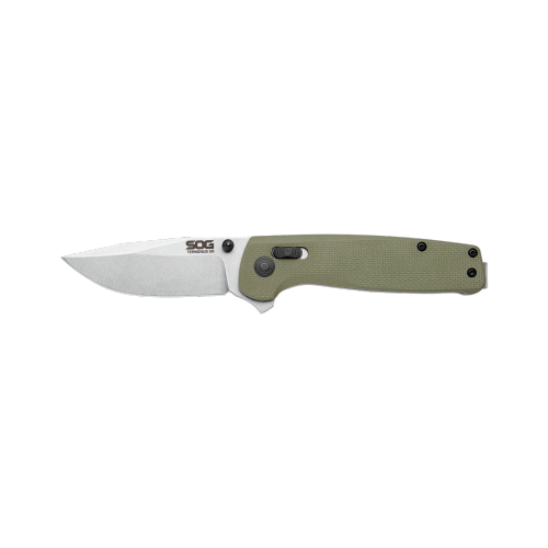 SOG Terminus XR G10 EDC Folding Knife – D2 Steel Blade (Olive Drab)