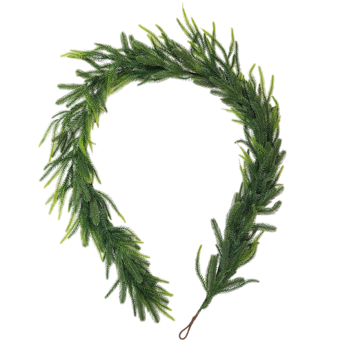 Set of 2 Artificial Norfolk Pine Garlands – 9 Ft Realistic Greenery for Christmas Décor
