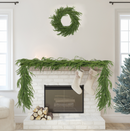Set of 2 Artificial Norfolk Pine Garlands – 9 Ft Realistic Greenery for Christmas Décor