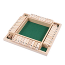 Shut The Box, 2-4 Players Wooden Dice Game, 4 Sided Wooden Board Game for Adults, Classic Tabletop Version