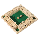 Shut The Box, 2-4 Players Wooden Dice Game, 4 Sided Wooden Board Game for Adults, Classic Tabletop Version