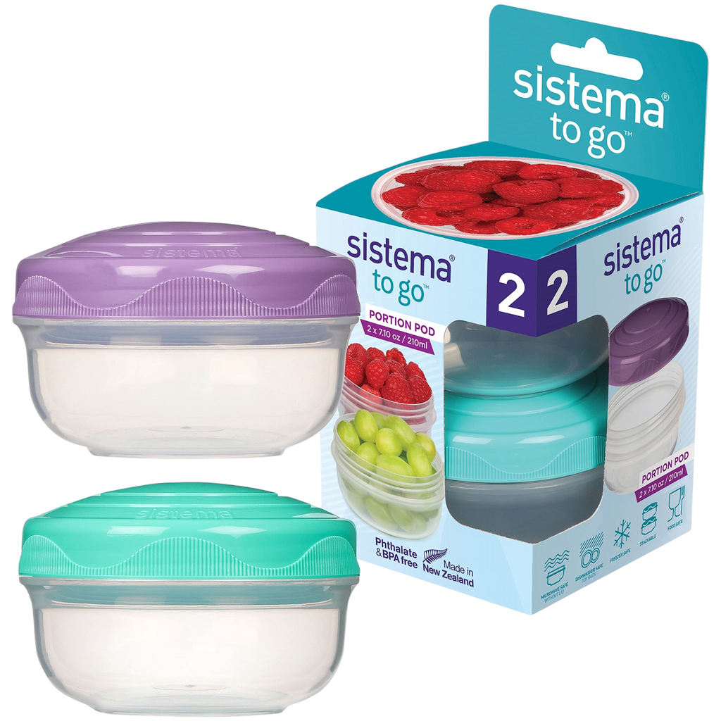 Go 2 Container Sistema Portion Pod To Go Containers 2 Pack 210ml