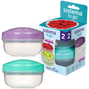 Sistema Portion Pod To Go Containers 2 Pack 210ml