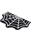 Spider Bathroom Rugs, Black Spiderweb Bath Mat for Halloween Decor, Gothic Spider Area Rug, Spider Rug Non-Slip Tufted Mats for Front Door, Living, Bedroom, Kids' Room