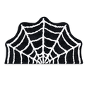 Spider Bathroom Rugs, Black Spiderweb Bath Mat for Halloween Decor, Gothic Spider Area Rug, Spider Rug Non-Slip Tufted Mats for Front Door, Living, Bedroom, Kids' Room
